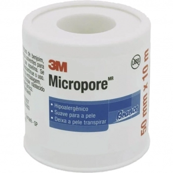 FITA MICROPORE 5CMX10M BRANCO 3M
