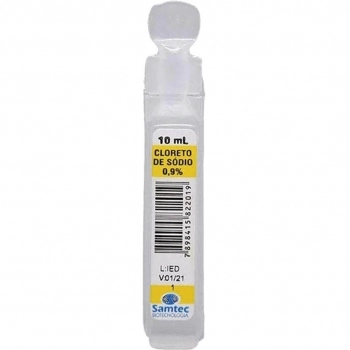 SOL.CLORETO SODIO 0,9% AMPOLA 10ML SAMTEC
