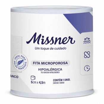 FITA MICROPOROSA BRANCA 5,0CMX4,5M MISSNER