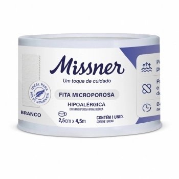 FITA MICROPOROSA BRANCA 2,5CMX4,5M MISSNER