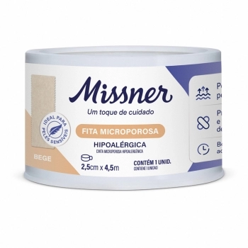 FITA MICROPOROSA BEGE 2,5CMX4,5M MISSNER