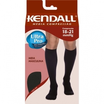 MEIA 3/4 MASCULINA MC MARROM G 18-21MMHG