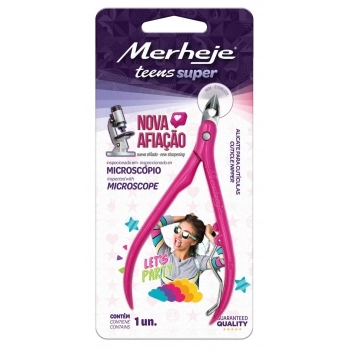 ALICATE PARA CUTICULAS MERHEJE TEENS ROSA