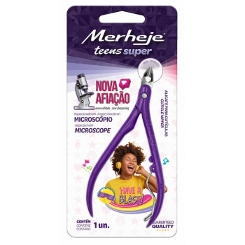 ALICATE PARA CUTICULAS MERHEJE TEENS VIOLETA