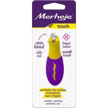 CORTADOR DE UNHAS MERHEJE TOUCH AMARELO/VIOLETA