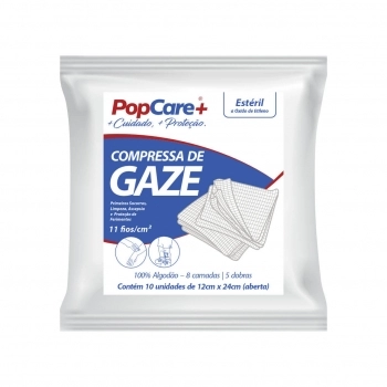 COMPRESSA DE GAZE ESTERIL 11 FIOS C/5 CICATRISAN