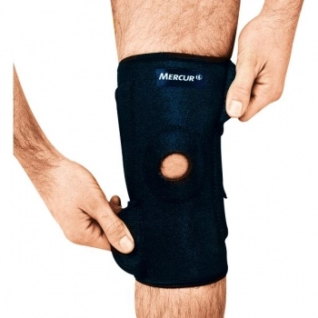 ORTESE P/JOELHO C/SUP METALICOS FLEXIVEIS PRETA