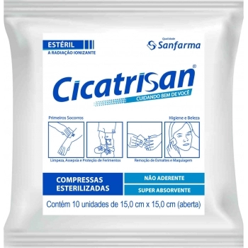 COMPRESSA NÃO ADERENTE ESTERIL 40X10 CICATRISAN
