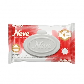 LENÇOS UMED NEVE TOQUE DE SEDA C/48