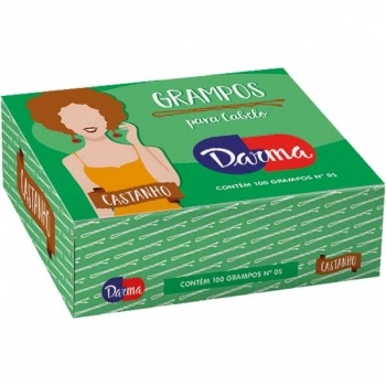 GRAMPO DE CABELO CASTANHO N°5 C/100 DARMA