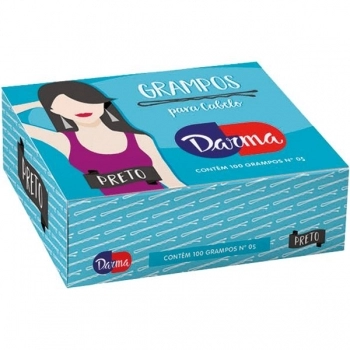 GRAMPO DE CABELO PRETO N°5 C/100 DARMA
