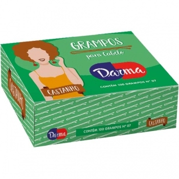 GRAMPO DE CABELO CASTANHO N°7 C/100 DARMA