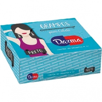 GRAMPO DE CABELO PRETO N°7 C/100 DARMA