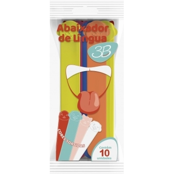 ABAIXADOR LINGUA COLORIDO C/10 3B