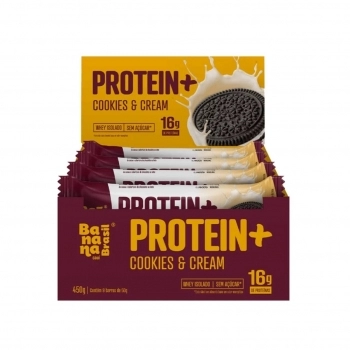 BARRA PROTEIN COOKIES N\' CREAM DISPLAY C/9X50G BANANA BRASIL