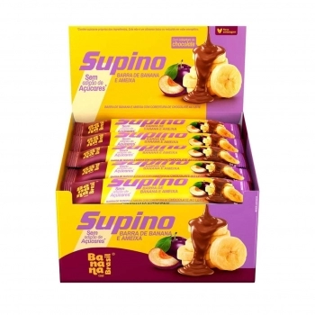 BARRA DE FRUTAS SUPINO ZERO CHOCOLATE AMEIXA DISPLAY C/20X24G BANANA BRASIL