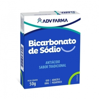 BICARBONATO DE SODIO 50G CX ADV FARMA