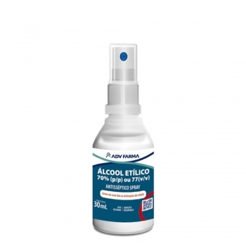 ALCOOL ANTISSEPTICO 70% 30ML SPRAY ADV FARMA