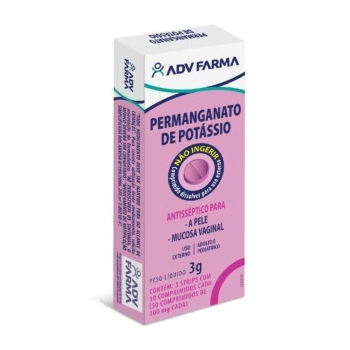 PERMANGANATO DE POTASSIO 100MG CX/30 COMP ADV FARMA