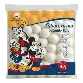 ALGODÃO BOLA 40G MICKEY SANFARMA