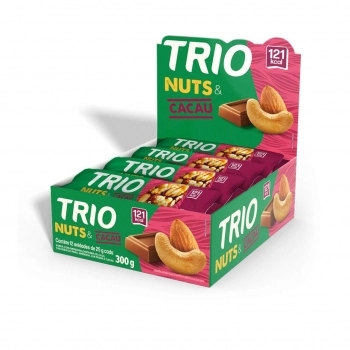 TRIO NUTS E CACAU DISPLAY C/12X25G