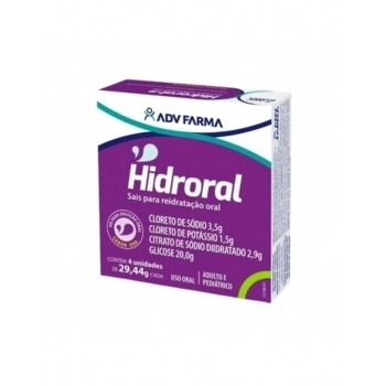 HIDRORAL REIDRATANTE ORAL UVA C/4 ENV 29.44G ADV