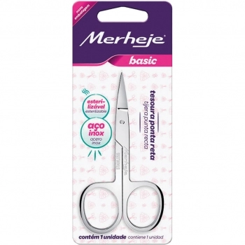 TESOURA P/UNHAS PONTA RETA MERHEJE