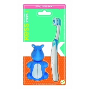 ESCOVA DENTAL KESS STEPS COM CAPA PROTETORA