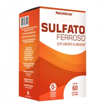 SULFATO FERROSO 500MG C/60CPS NATUNECTAR