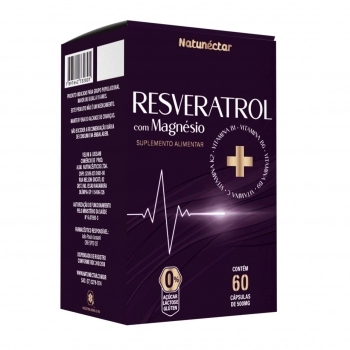 RESVERATROL COM MAGNESIO 500MG C/60CPS NATUNECTAR