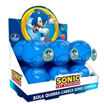 BOLA QUEBRA-CABECA GELELE SONIC SURPRESA DISPLAY C/12