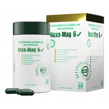 HEXA-MAG 6X 1000MG + TREONATO DE MAGNESIO C/60CAPS