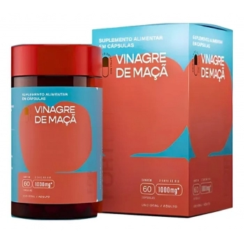 VINAGRE DE MAÇÃ VERMELHO 1000MG C/60CAPS FORTLIFE