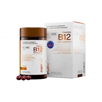 VITAMINA B12 FORT 400MG C/60 CAPS GELATINOSA FORTLIFE