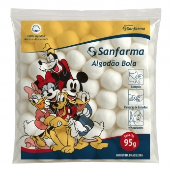 ALGODAO BOLA MICKEY 95G SANFARMA