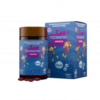 PEIXINHO FORT OMEGA INF MASTIGAVEL CEREJA C/60 CAPS - FORTLIFE