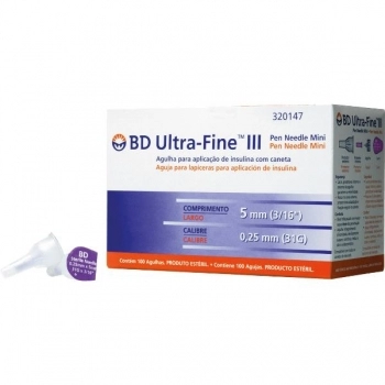 AGULHA P/CANETA DE INSULINA 31GX8MM BD