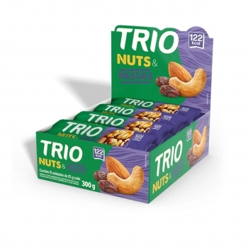 TRIO NUTS E PASSAS DISPLAY C/12X25G