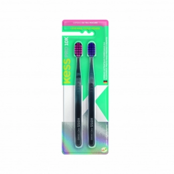 PACK COM 2 ESCOVAS DENTAIS KESS PRO 10K EXTRA MACIAS