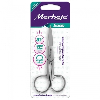 TESOURA ANATOMICA P/UNHAS PONTA RETA MERHEJE