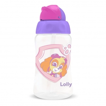 COPO C/ CANUDO PATRULA CANINCA 330ML FEMININA LOLLY