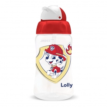 COPO C/ CANUDO PATRULA CANINCA 330ML MASCULINO LOLLY