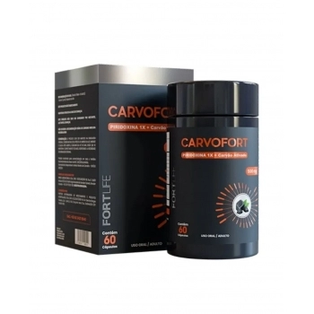 CARVOFORT + CARVÃO V. 250MG + PIRID 90 MG 500MG C/60 CAPS FORTLIFE