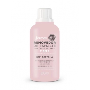 REMOVEDOR ESMALTE S/ACETONA 7 EM 1 100ML FARMAX