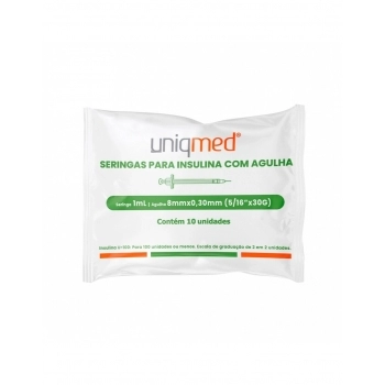 SERINGAS INSULINA 0,5 ML 8X0,50 C/10 UNIQMED