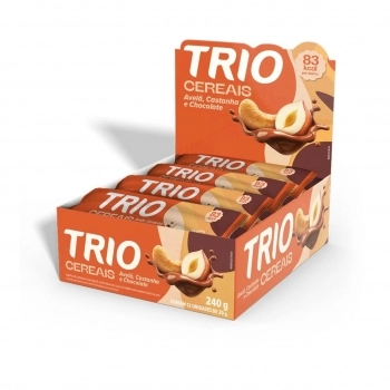 TRIO CEREAL CASTANHA/AVELA C/CHOC.DISPLAY C/12X20G
