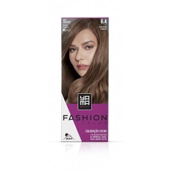 KIT FASHION COLOR 6.4 LOURO ESCURO ACOBREADO YAMA