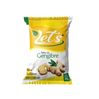 BALA DE GENGIBRE NATURAL DISPLAY C/12X40G LETS