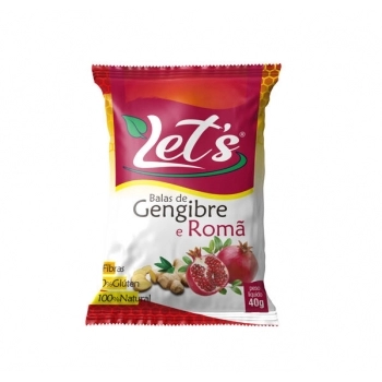 BALA DE GENGIBRE NATURAL DISPLAY C/12X40G LETS