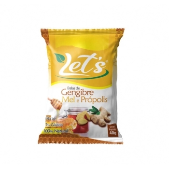 BALA DE GENGIBRE MEL E PROPOLIS DP C/12X40G LETS